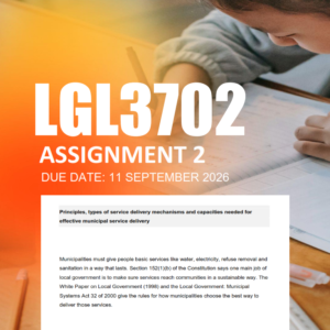 LGL3702 Assignment 2 Semester 2 2026 - Due 11 September 2026