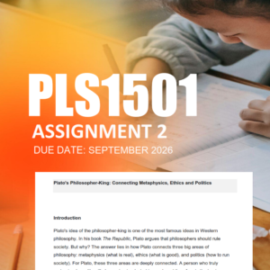 PLS1501 Assignment 2 Semester 2 2026 - Due September 2026