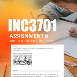 INC3701 Assignment 6 Semester 2 2026 - Due 30 September 2026