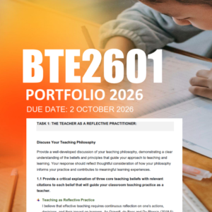 BTE2601 Portfolio Semester 2 2026 - Due 2 October 2026