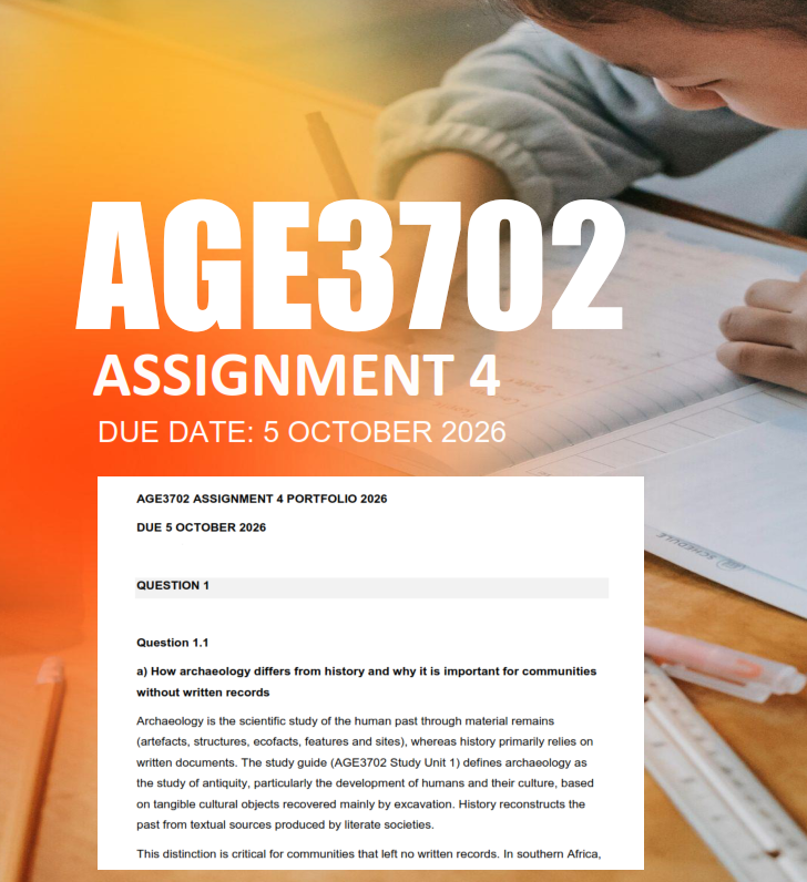 AGE3702 Assignment 4 Semester 2 2026 - Due 5 October 2026