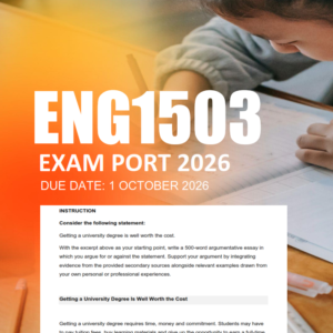 ENG1503 Exam Portfolio 2026 - Due 1 October 2026