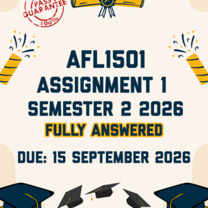 AFL1501 ASSIGNMENT 1 (FORUM) SEMESTER 2 2026 - FULLY ANSWERED (DUE 15 SEPTEMBER 2026)