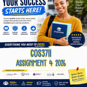COS3711 Assignment 4 2026 (ANSWERS) – Due SEPTEMBER 2026 (100% TRUSTED & BEST ANSWERS)