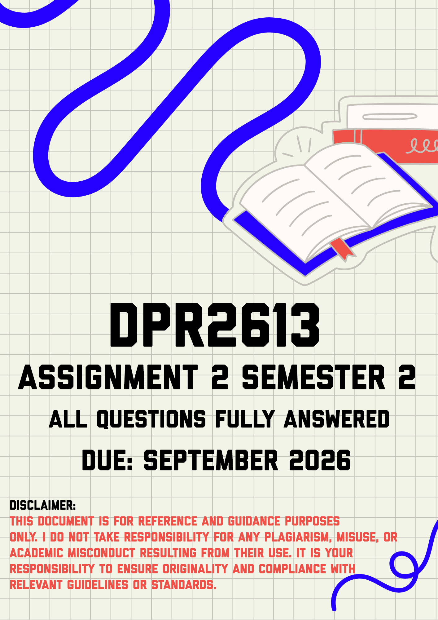 DPR2613 Assignment 2 Semester 2 MEMO | Due September 2026