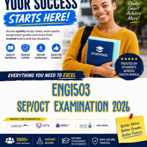 ENG1503 September/October [EXAM PORTFOLIO] 2026 (ANSWERS) – Due 30 SEPTEMBER 2026 (100% TRUSTED & BEST ANSWERS)