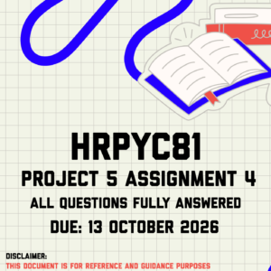 HRPYC81 Project 5 (THE PSYCHOLOGY OF CONSPIRACY BELIEFS) Assignment 4 MEMO | Due 13 October 2026