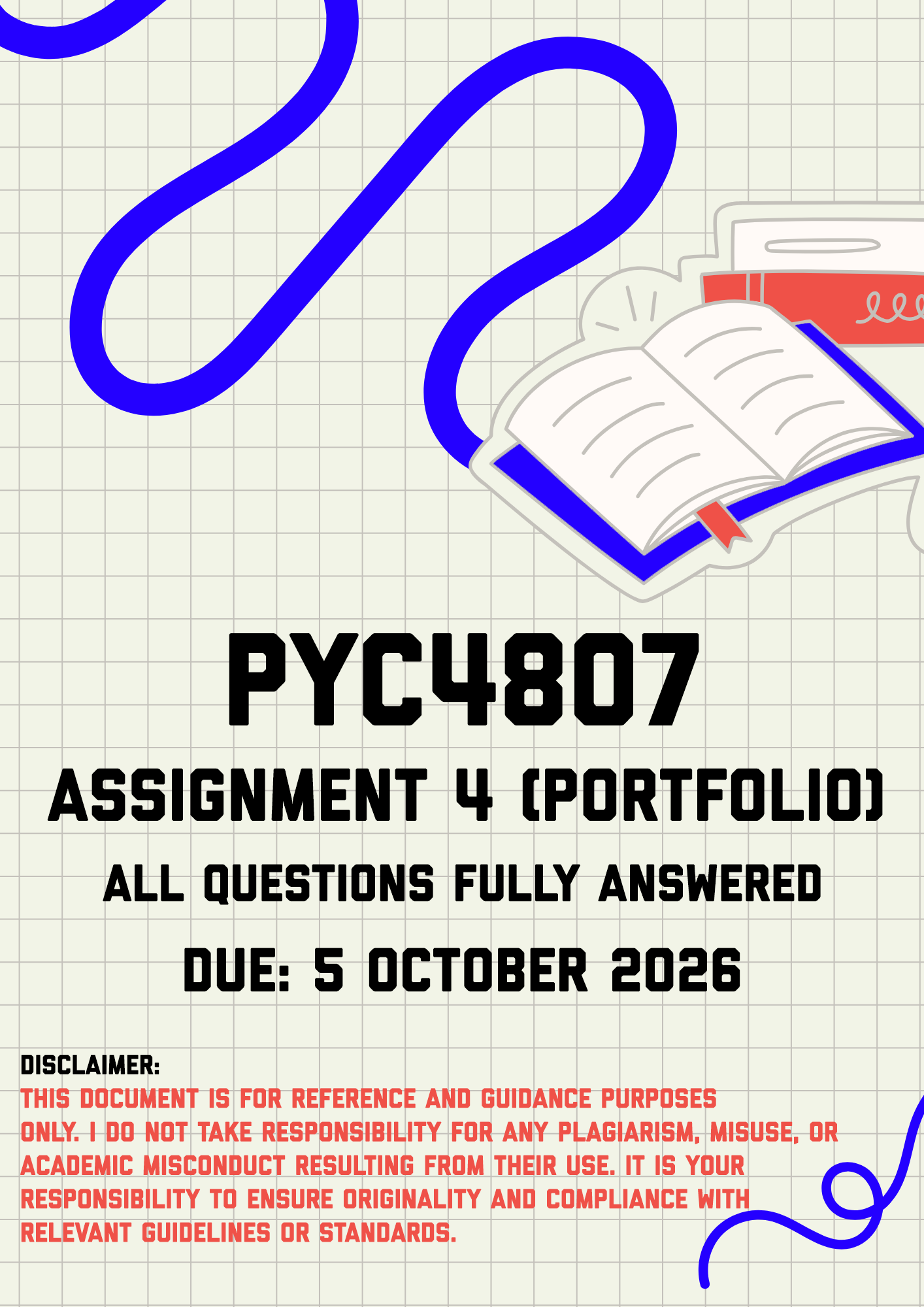 PYC4807 Assignment 4 (Portfolio) MEMO | Due 5 October 2026