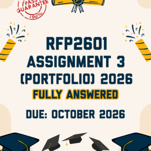 RFP2601 ASSIGNMENT 3 (PORTFOLIO) 2026 - FULLY ANSWERED (DUE 14 OCTOBER 2026)