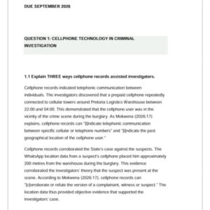 FOR3701 Assignment 2 2026 | Due 20 September 2026 - Distinction Guaranteed