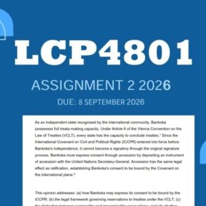 LCP4801 Assignment 2 2026 | Due 8 September 2026 - Distinction Guaranteed