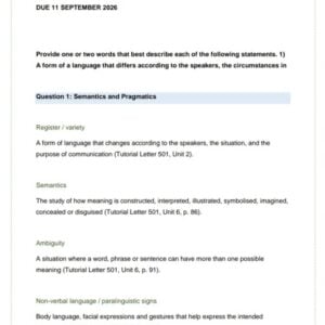 ENG1502 Assignment 3 2026 | Due 11 September 2026 - Distinction Guaranteed