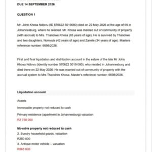 TAX3703 Assignment 2 2026 | Due 14 September 2026 - Distinction Guaranteed