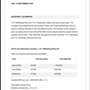 MAC2601 Assignment 2 2026 SEMESTER 2| Due 15 September 2026 - Distinction Guaranteed