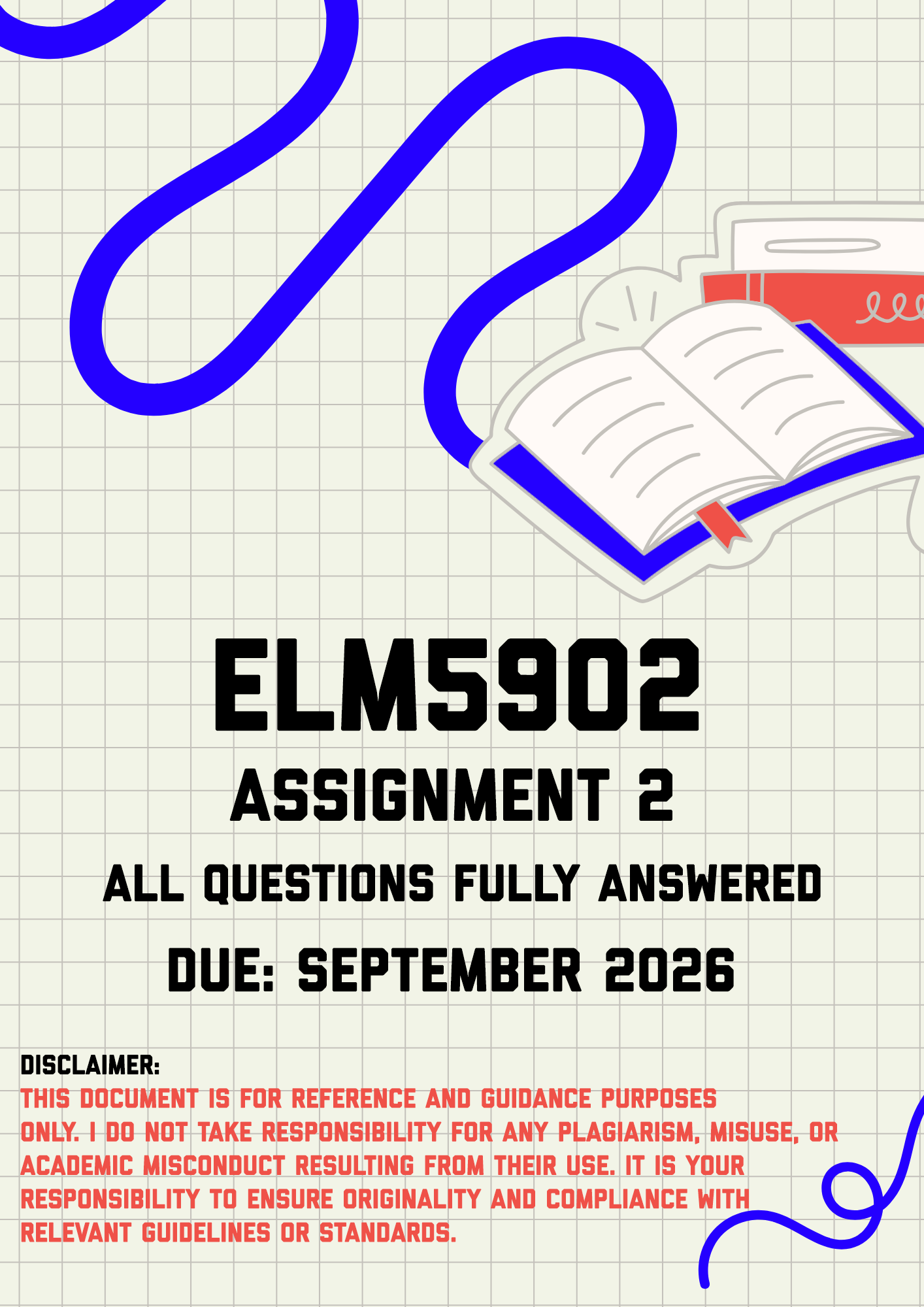 ELM5902 Assignment 2 MEMO | Due September 2026