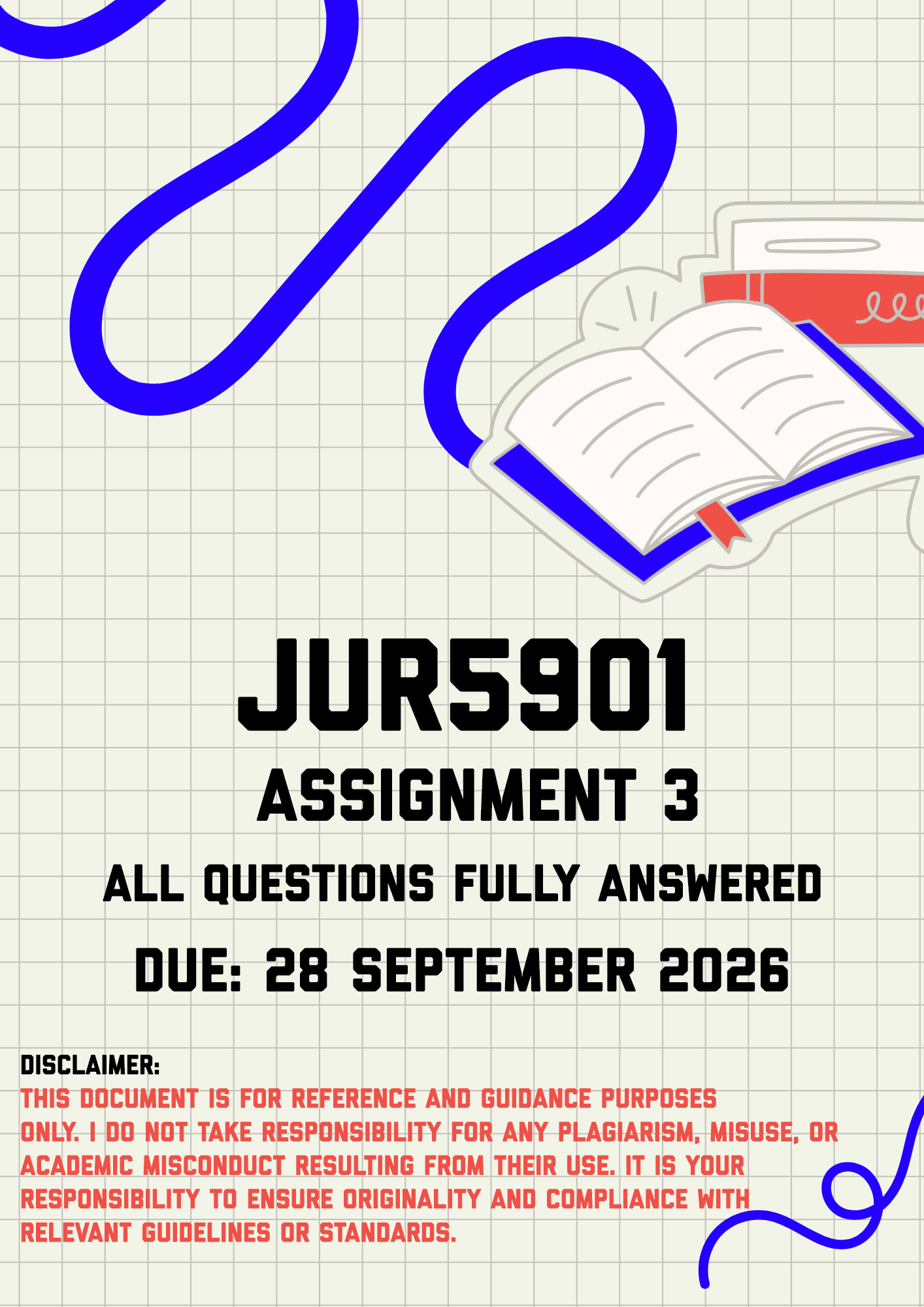JUR5901 Assignment 3 MEMO | Due 28 September 2026