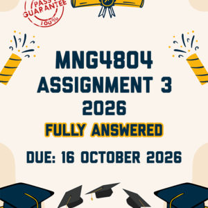 MNG4804 ASSIGNMENT 3 2026 - FULLY ANSWERED (DUE 16 OCTOBER 2026)