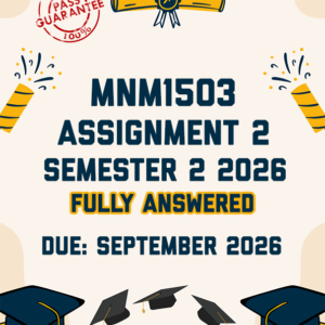 MNM1503 ASSIGNMENT 2 (QUIZ) SEMESTER 2 2026 - ALL CORRECT ANSWERS PROVIDED (DUE SEPTEMBER 2026)