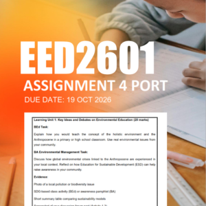 EED2601 Assignment 4 Portfolio Semester 2 2026 - Due 19 October 2026