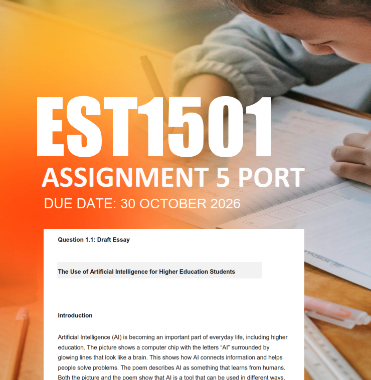 EST1501 Assignment 5 Semester 2 2026 - Due 30 October 2026