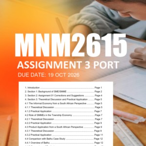 MNM2615 Assignment 3 Portfolio 2026 - Due 19 October 2026