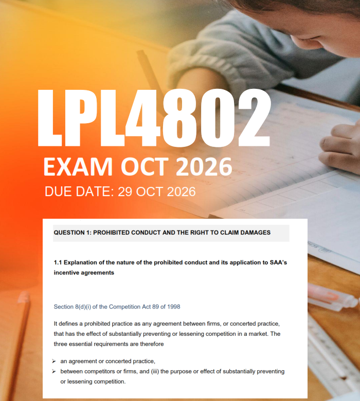 LPL4802 Exam Portfolio Semester 2 2026 - Due 29 October 2026