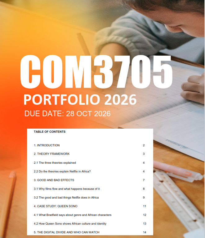 COM305 Exam Portfolio Semester 2 2026 - Due 28 October 2026