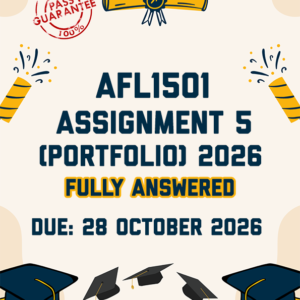 AFL1501 ASSIGNMENT 5 (PORTFOLIO) 2026 - FULLY ANSWERED (DUE 28 OCTOBER 2026)