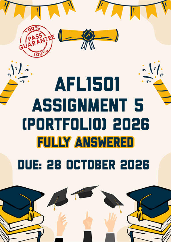AFL1501 ASSIGNMENT 5 (PORTFOLIO) 2026 - FULLY ANSWERED (DUE 28 OCTOBER 2026)