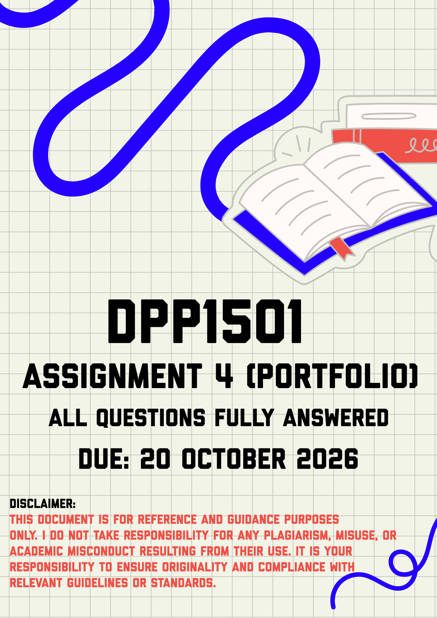 DPP1501 Assignment 4 (Portfolio) MEMO | Due 20 October 2026
