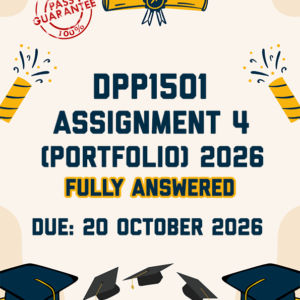 DPP1501 ASSIGNMENT 4 (PORTFOLIO) 2026 - FULLY ANSWERED (DUE 20 OCTOBER 2026)