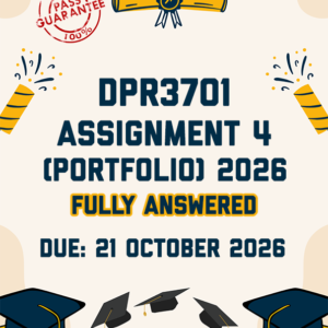 DPR3701 ASSIGNMENT 4 (PORTFOLIO) 2026 - FULLY ANSWERED (DUE 21 OCTOBER 2026)