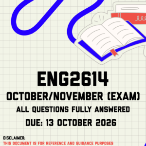 ENG2614 October/November (Exam) MEMO | Due 13 October 2026