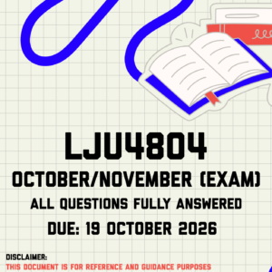 LJU4804 October/November (Exam) MEMO | Due 19 October 2026