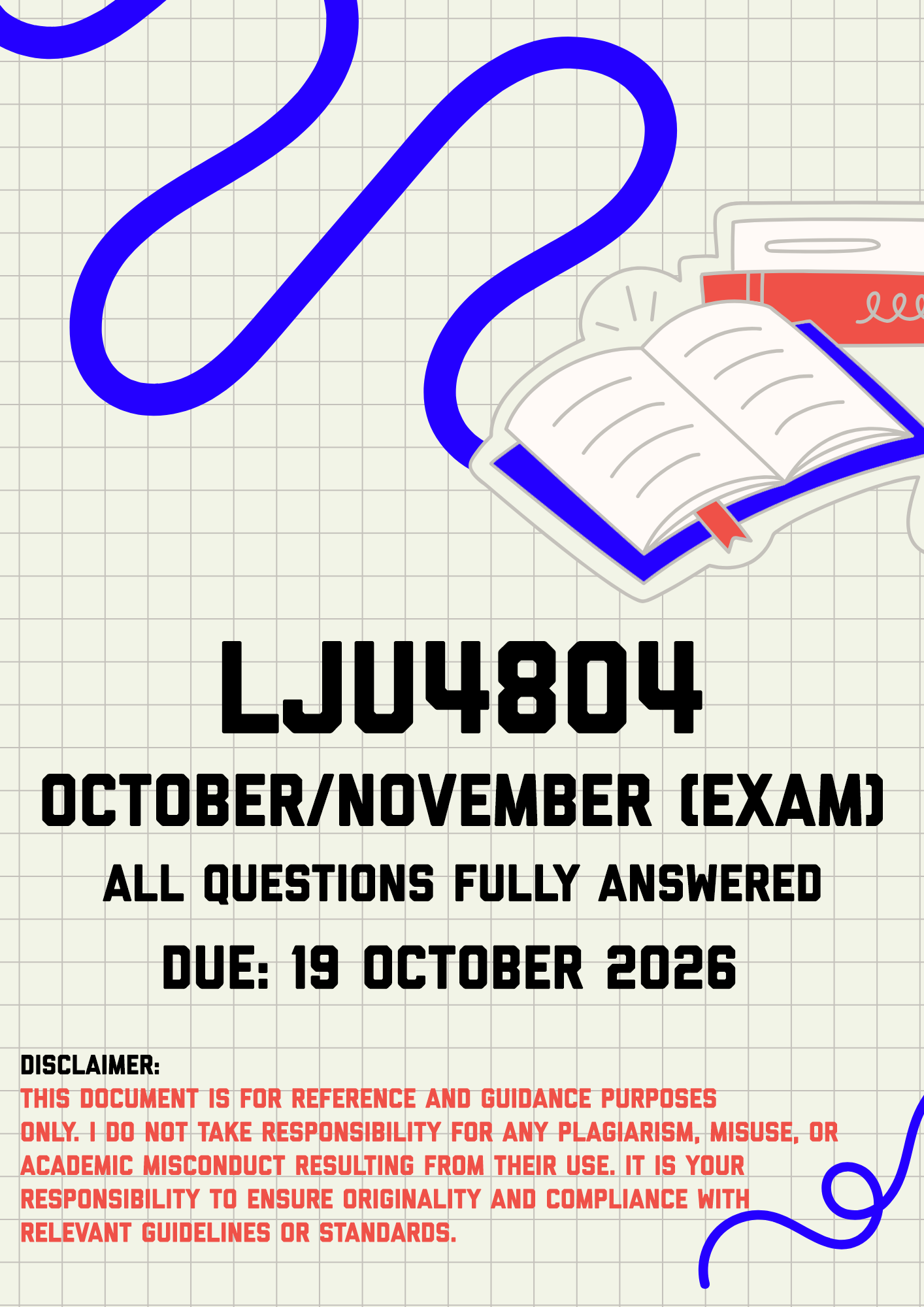 LJU4804 October/November (Exam) MEMO | Due 19 October 2026