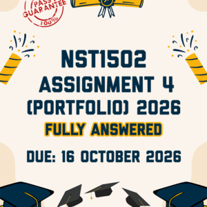 NST1502 ASSIGNMENT 4 (PORTFOLIO) 2026 - FULLY ANSWERED (DUE 16 OCTOBER 2026)