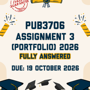 PUB3706 ASSIGNMENT 3 (PORTFOLIO) 2026 - FULLY ANSWERED (DUE 19 OCTOBER 2026)