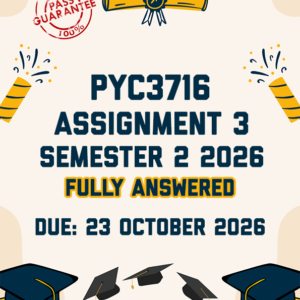 PYC3716 ASSIGNMENT 3 (PORTFOLIO) SEMESTER 2 2026 - FULLY ANSWERED (DUE 23 OCTOBER 2026)