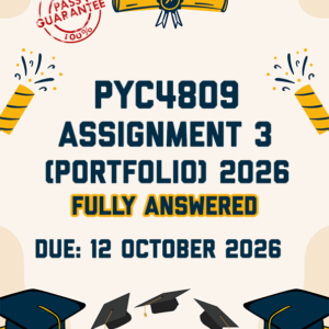 PYC4809 ASSIGNMENT 3 (PORTFOLIO) 2026 - FULLY ANSWERED (DUE 12 OCTOBER 2026)
