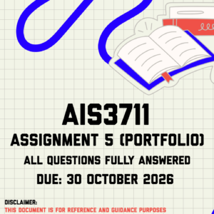 AIS3711 Assignment 5 (Portfolio) MEMO | Due 30 October 2026