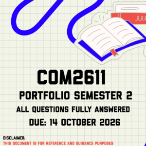COM2611 Portfolio Semester 2 MEMO | Due 14 October 2026