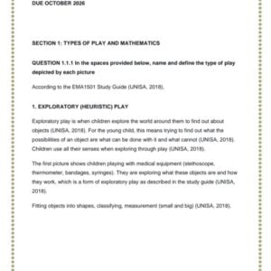 EMA1501 Assignment 3 2026 Portfolio | Due October 2026 - Distinction Guaranteed