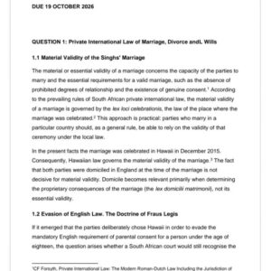 LJU4804 Exam Portfolio 2026 | Due 19 October 2026 - Distinction Guaranteed
