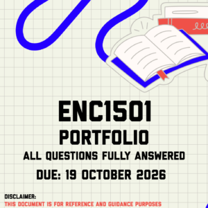 ENC1501 Portfolio MEMO | Due 19 October 2026