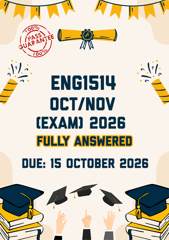 ENG1514 OCTOBER/NOVEMBER (EXAM) 2026 - FULLY ANSWERED (DUE 15 OCTOBER 2026)