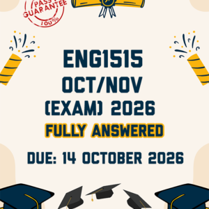 ENG1515 OCTOBER/NOVEMBER (EXAM) 2026 - FULLY ANSWERED (DUE 14 OCTOBER 2026)