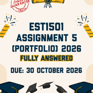 EST1501 ASSIGNMENT 5 (PORTFOLIO) 2026 - FULLY ANSWERED (DUE 30 OCTOBER 2026)