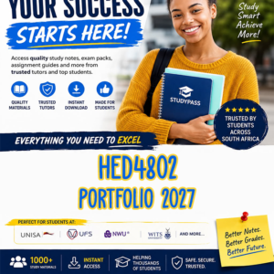 HED4802 PORTFOLIO 2027 (ANSWERS) – Due 18 JANUARY 2027 (100% TRUSTED & BEST ANSWERS)