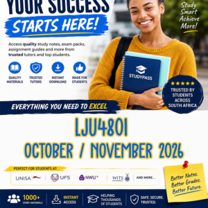 LJU4801 October / November [EXAM] 2026 (ANSWERS) – Due 19 OCTOBER 2026 (100% TRUSTED & BEST ANSWERS)
