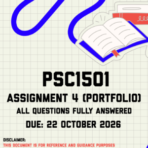 PSC1501 Assignment 4 (Portfolio) MEMO | Due 22 October 2026